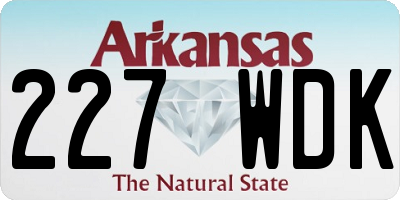 AR license plate 227WDK