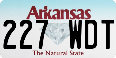 AR license plate 227WDT