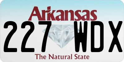 AR license plate 227WDX