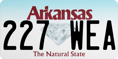 AR license plate 227WEA
