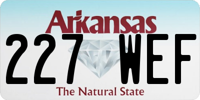 AR license plate 227WEF