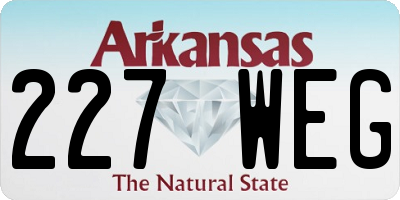 AR license plate 227WEG