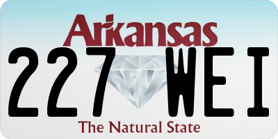 AR license plate 227WEI