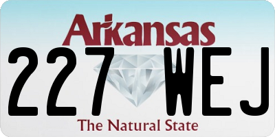 AR license plate 227WEJ