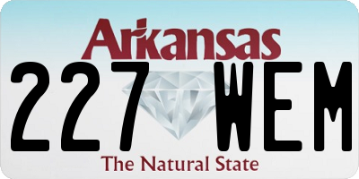 AR license plate 227WEM