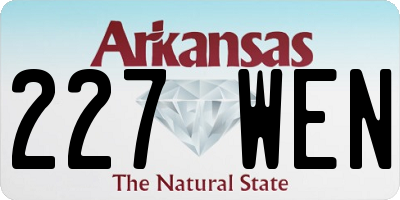 AR license plate 227WEN