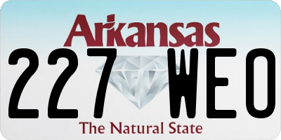 AR license plate 227WEO