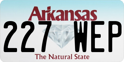 AR license plate 227WEP