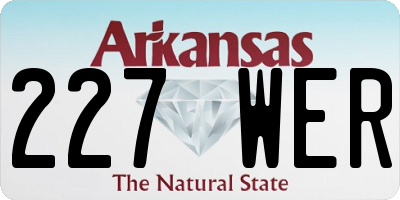 AR license plate 227WER