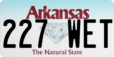 AR license plate 227WET