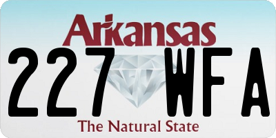 AR license plate 227WFA
