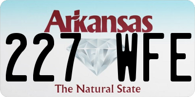 AR license plate 227WFE