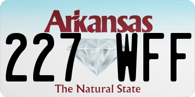 AR license plate 227WFF