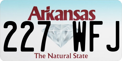 AR license plate 227WFJ