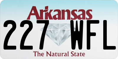 AR license plate 227WFL