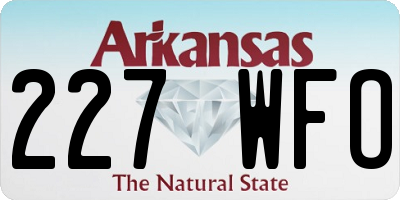 AR license plate 227WFO