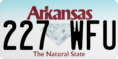 AR license plate 227WFU