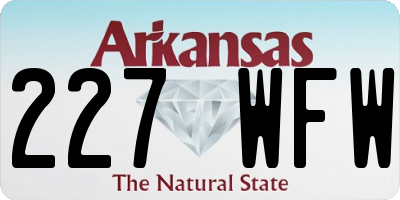 AR license plate 227WFW