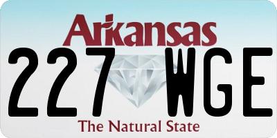 AR license plate 227WGE