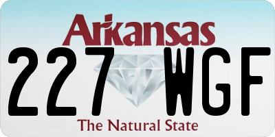AR license plate 227WGF