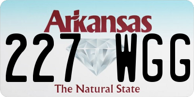 AR license plate 227WGG