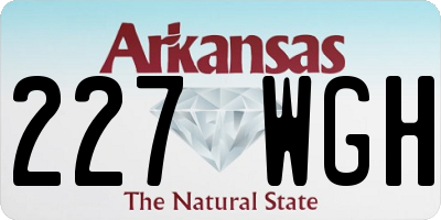 AR license plate 227WGH