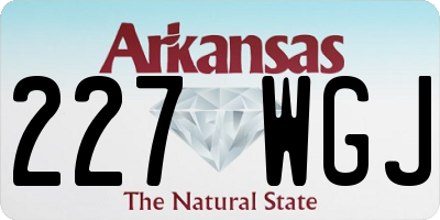 AR license plate 227WGJ