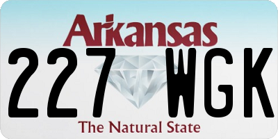 AR license plate 227WGK