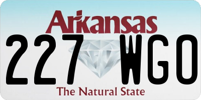 AR license plate 227WGO
