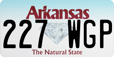 AR license plate 227WGP