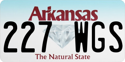 AR license plate 227WGS
