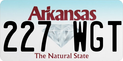 AR license plate 227WGT
