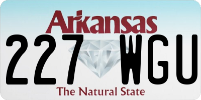 AR license plate 227WGU