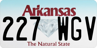 AR license plate 227WGV