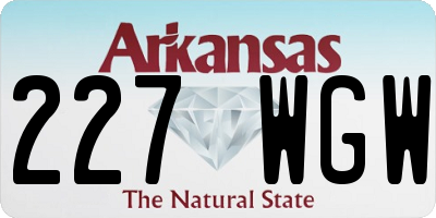AR license plate 227WGW