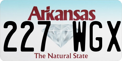 AR license plate 227WGX