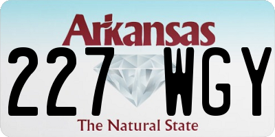 AR license plate 227WGY