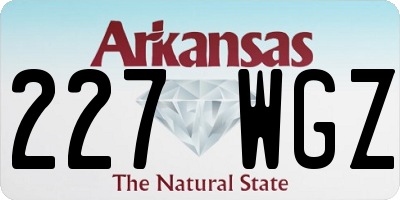 AR license plate 227WGZ