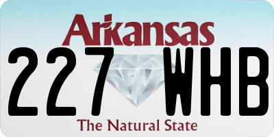 AR license plate 227WHB