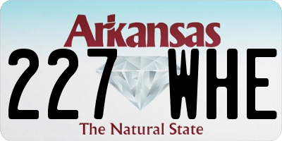 AR license plate 227WHE