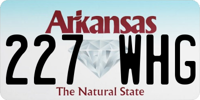 AR license plate 227WHG
