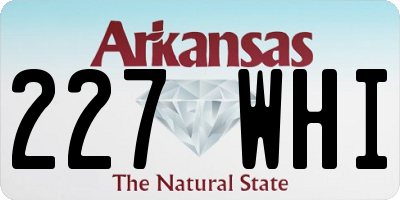 AR license plate 227WHI