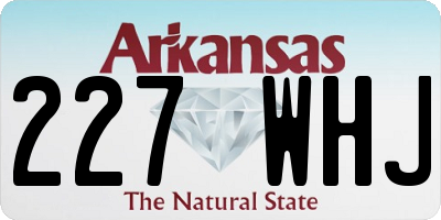 AR license plate 227WHJ