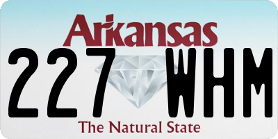 AR license plate 227WHM