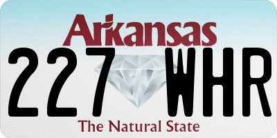 AR license plate 227WHR