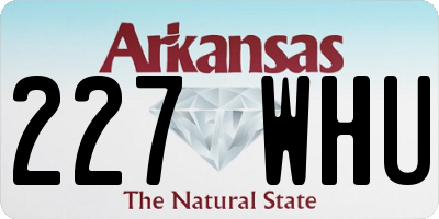 AR license plate 227WHU