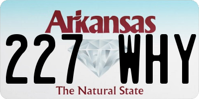 AR license plate 227WHY