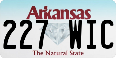AR license plate 227WIC