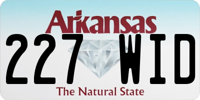 AR license plate 227WID