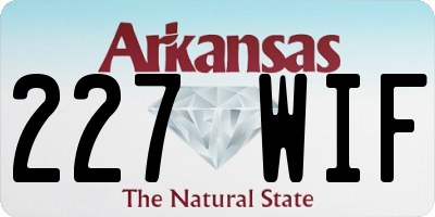 AR license plate 227WIF